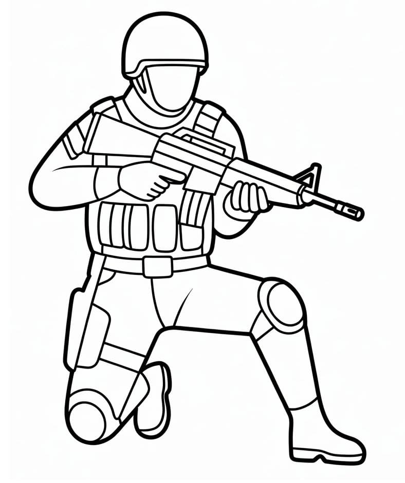 Askeri Asker Boyama Sayfası