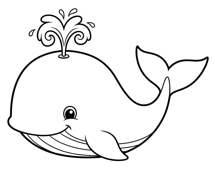 Balina Renklendir Boyama Sayfası