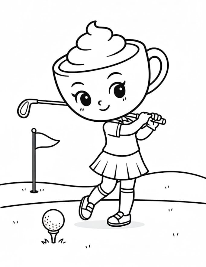 Ballerina Cappuccina 1 Yaş Çocuklar İçin Boyama Sayfası