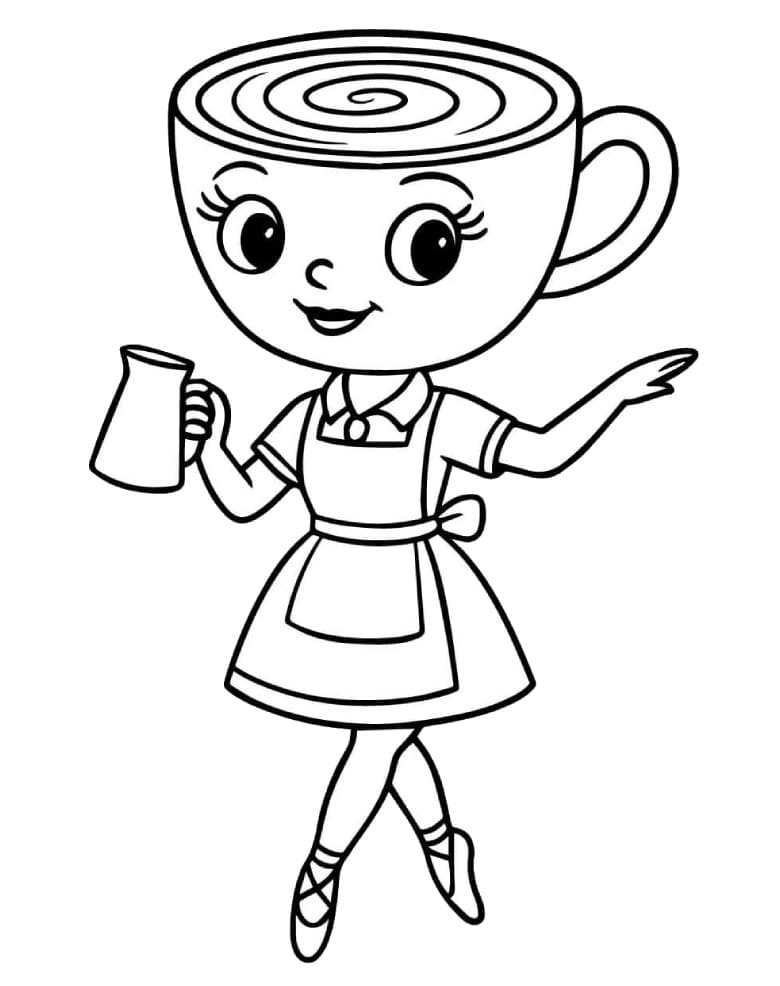 Ballerina Cappuccina Bedava Resim Boyama Sayfası