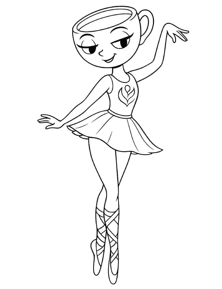 Ballerina Cappuccina Renklendir Boyama Sayfası