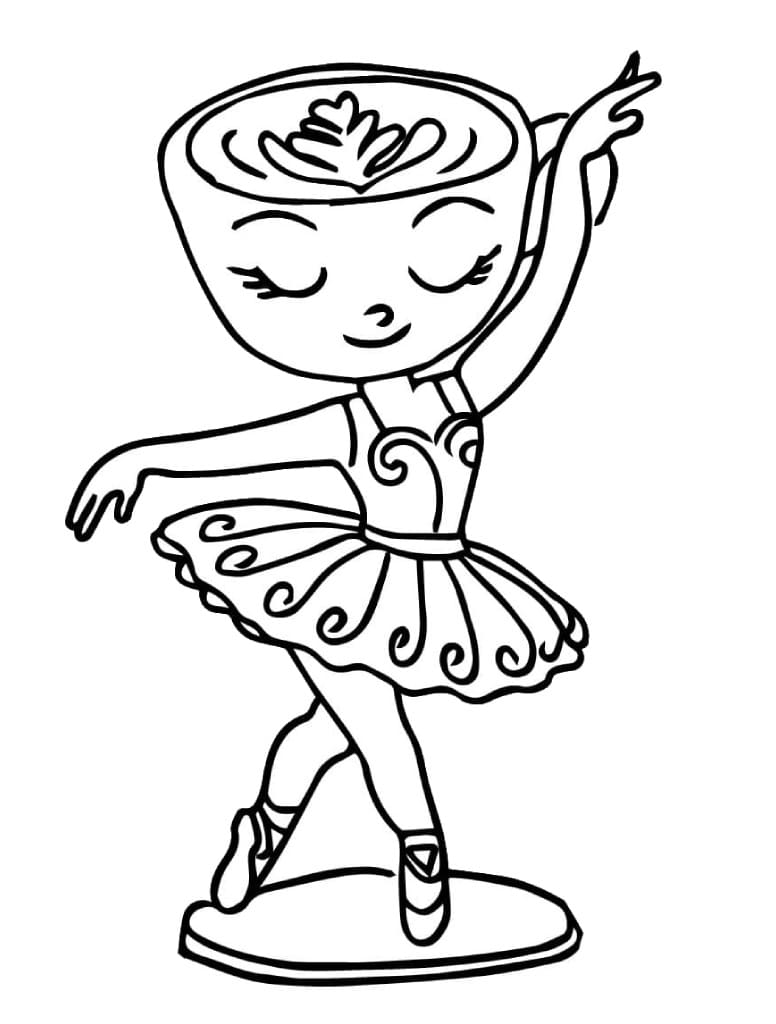 Ballerina Cappuccina Resmi Boyama Sayfası