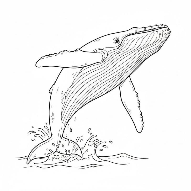 Basit Balina Boyama Sayfası