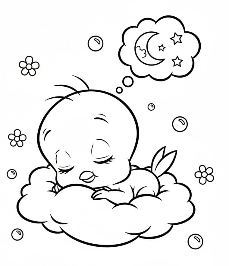 Basit Tweety Boyama Sayfası