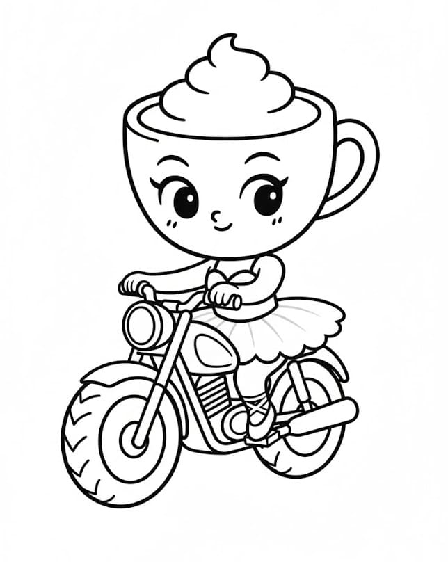 Bedava Ballerina Cappuccina Çocuklar İçin Boyama Sayfası