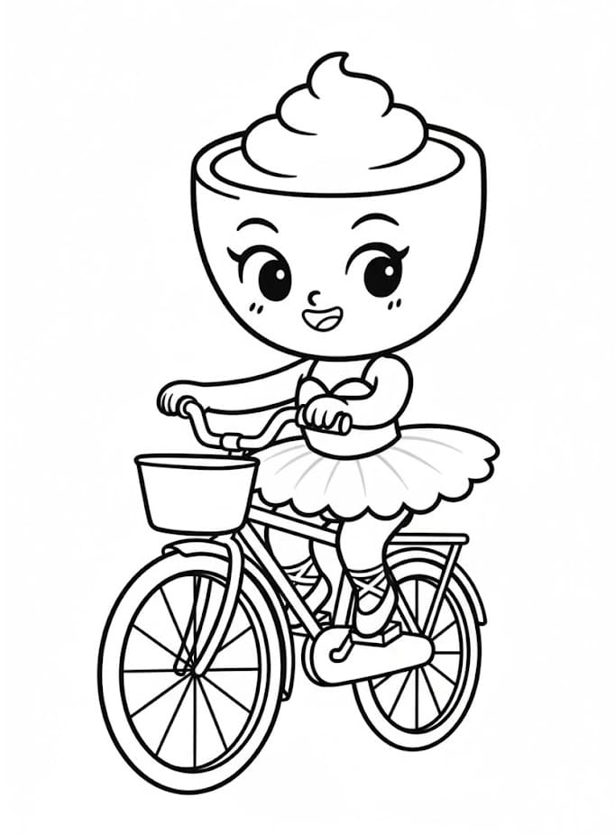 Bedava Ballerina Cappuccina Resim Boyama Sayfası