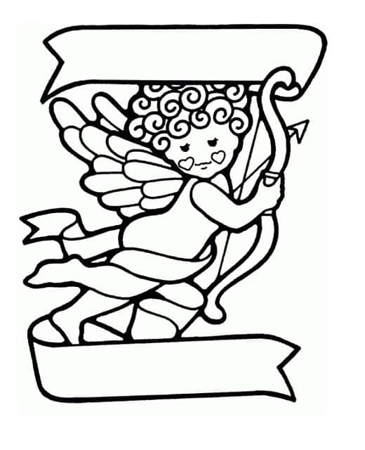 Bedava Çocuklar İçin Aşk Tanrısı Boyama Sayfası