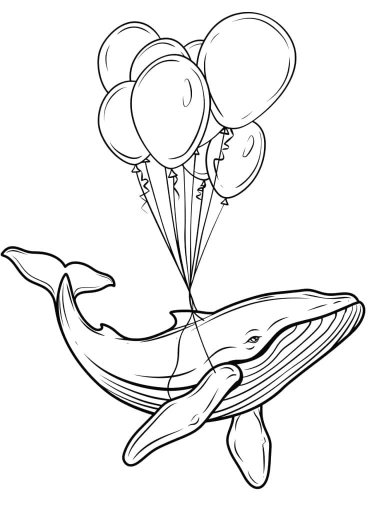 Bedava Çocuklar İçin Balina Boyama Sayfası