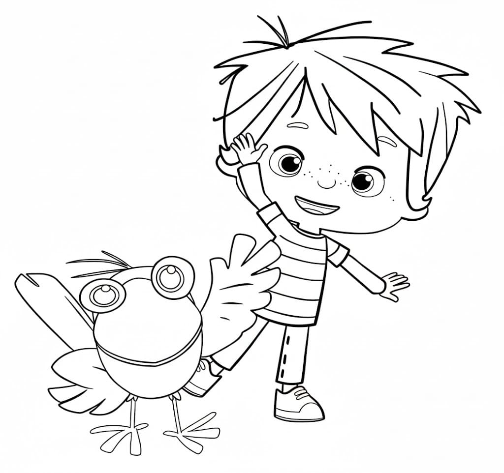 Bedava Çocuklar İçin Ege ile Gaga Boyama Sayfası