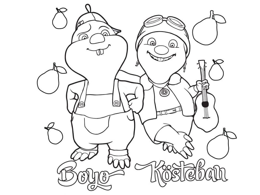 Bedava Çocuklar İçin Köstebekgiller Boyama Sayfası