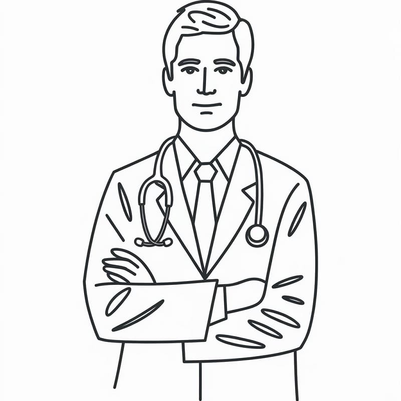 Bedava Doktor Yazdırılabilir Boyama Sayfası