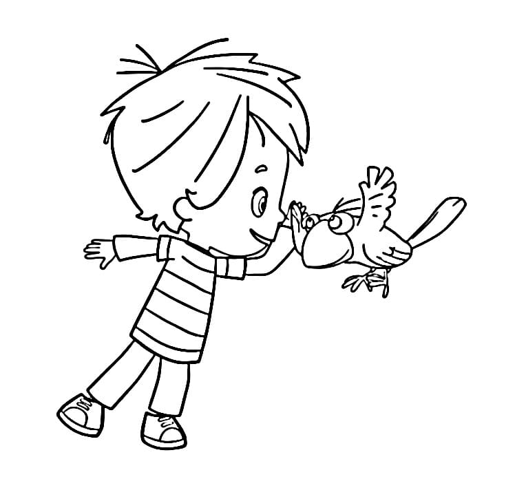 Bedava Ege ile Gaga Çocuklar İçin Boyama Sayfası