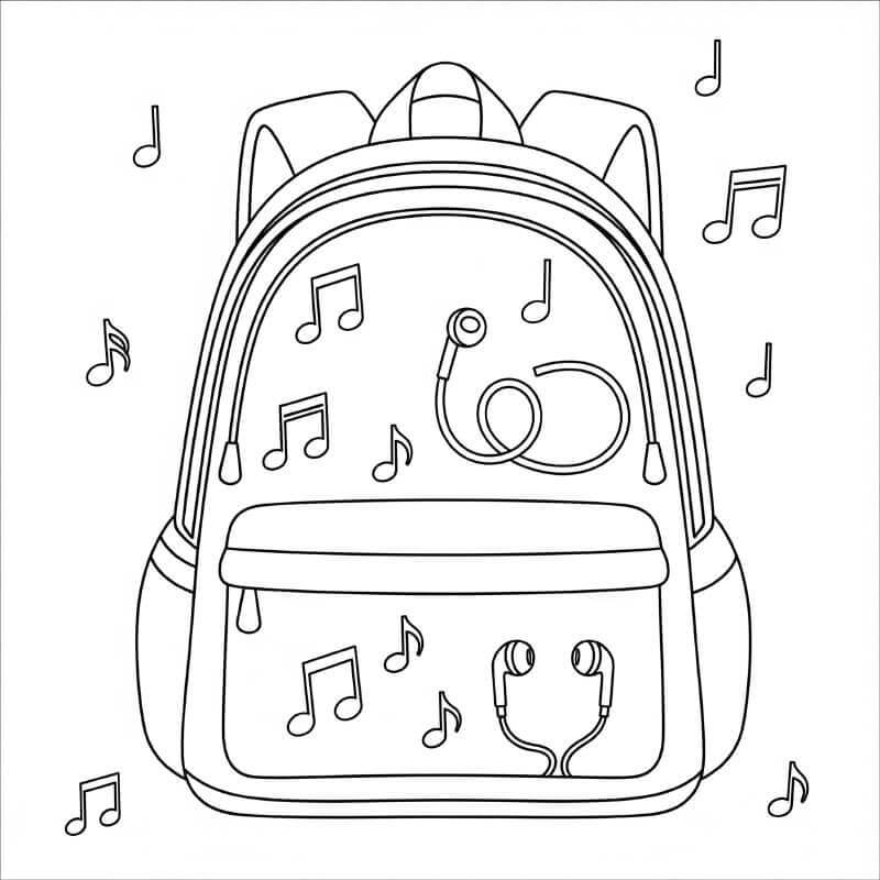 Bedava Sırt çantası Yazdırılabilir Boyama Sayfası