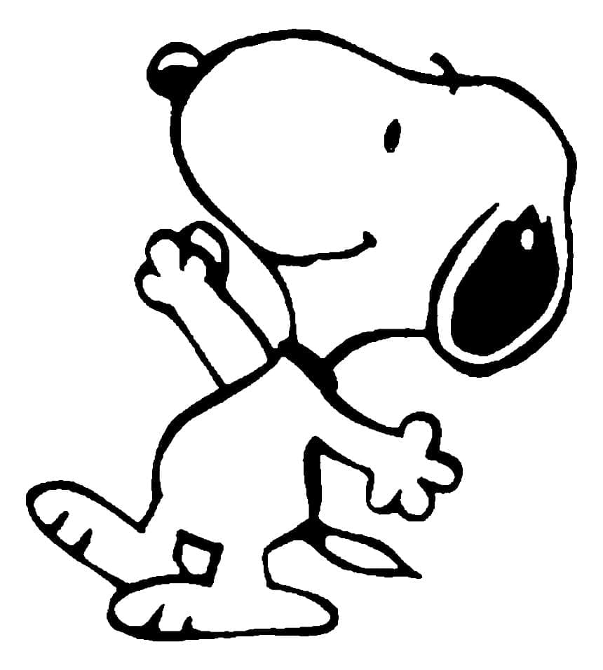 Bedava Snoopy Resim Boyama Sayfası