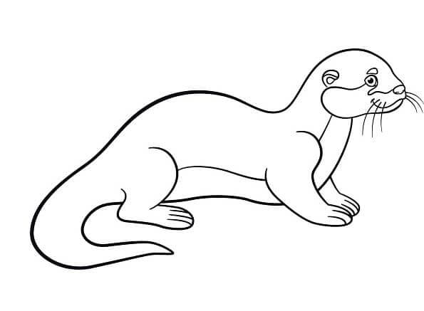 Bedava Su Samuru Yazdırılabilir Boyama Sayfası