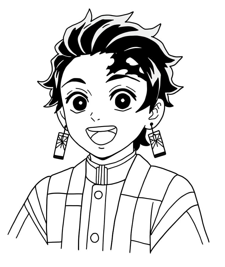 Bedava Tanjiro Resim Boyama Sayfası