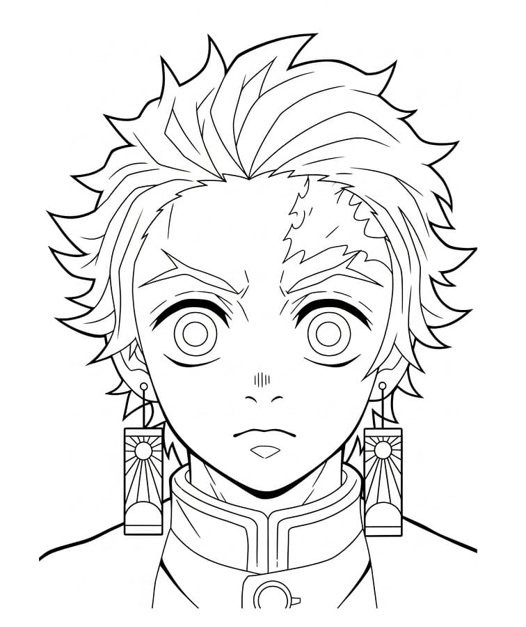 Bedava Tanjiro Yazdır Boyama Sayfası