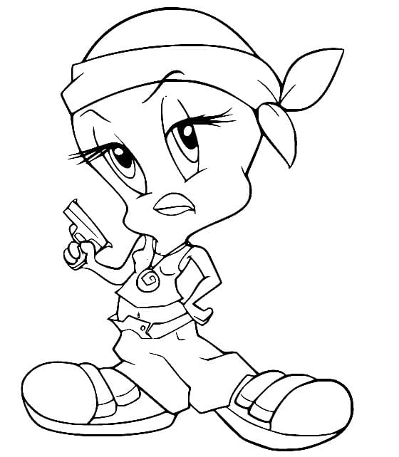 Bedava Tweety Resim Boyama Sayfası