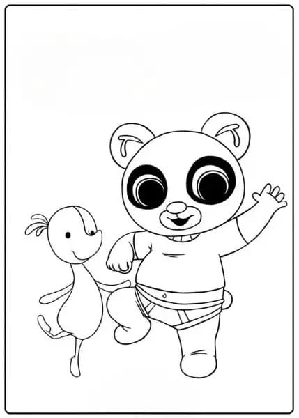 Bedava Yazdırılabilir Bing Tavşan Boyama Sayfası