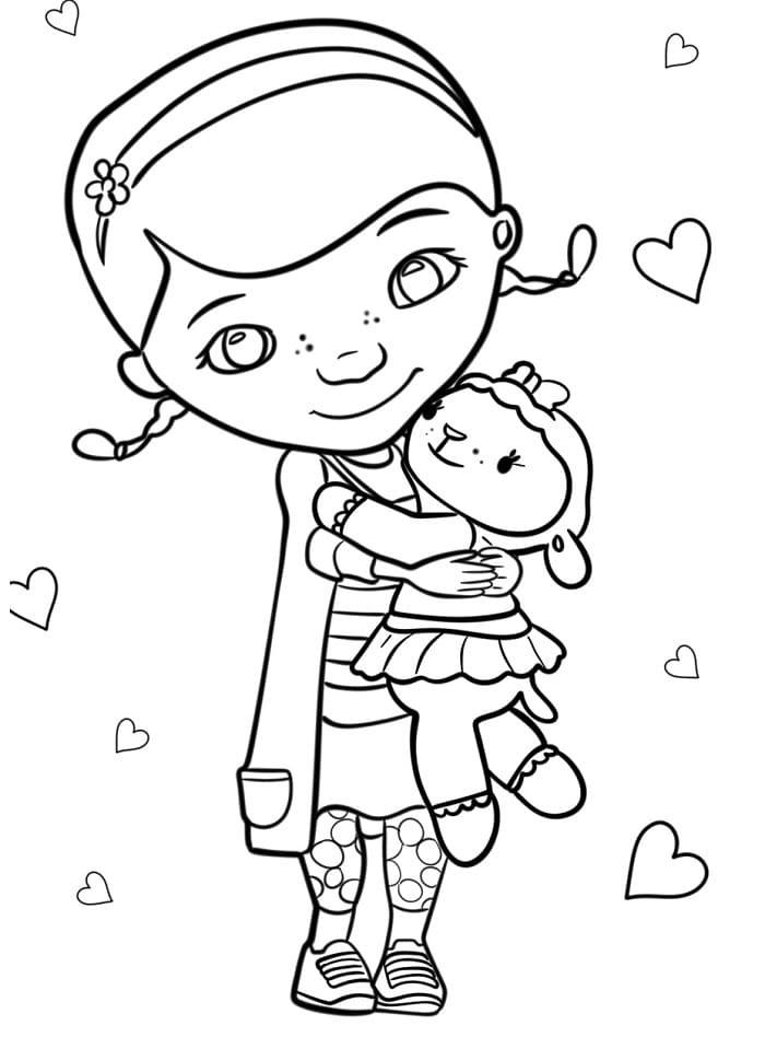 Bedava Yazdırılabilir Doktor McStuffins Boyama Sayfası