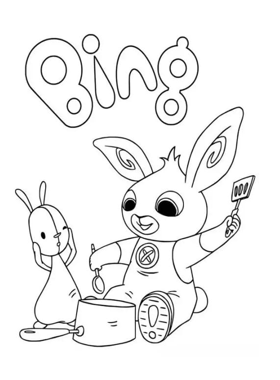 Bing Tavşan Resmi Boyama Sayfası