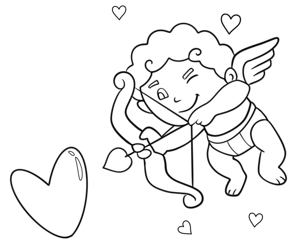Bir Aşk Tanrısı Boyama Sayfası