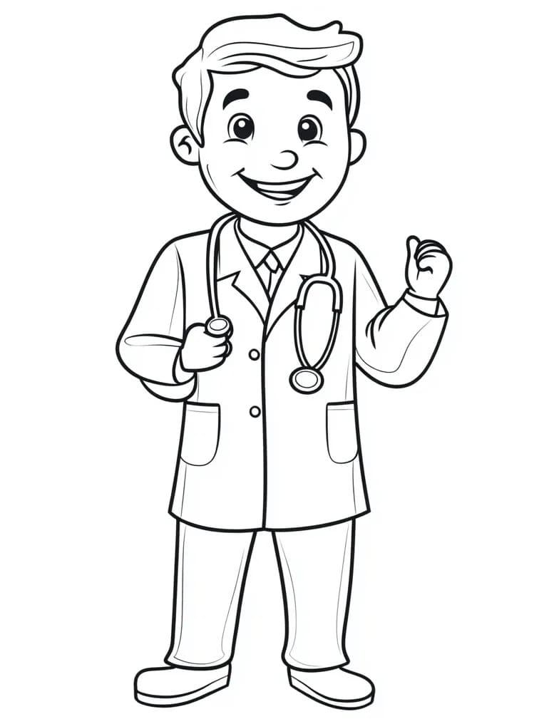 Bir Doktor Boyama Sayfası