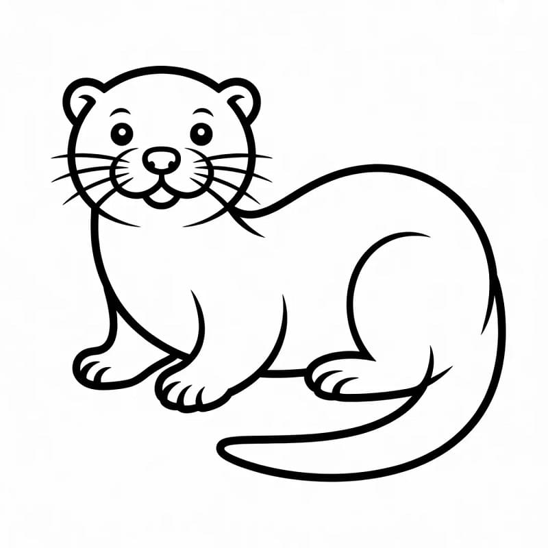 Bir Su Samuru Boyama Sayfası