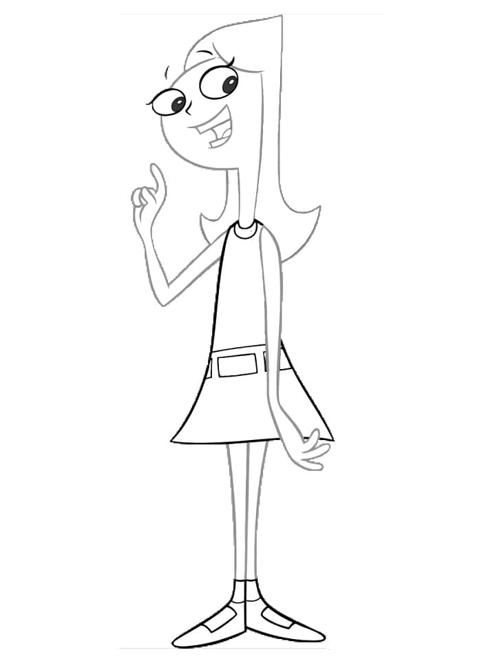 Candace Flynn Phineas ve Ferb’ten Boyama Sayfası