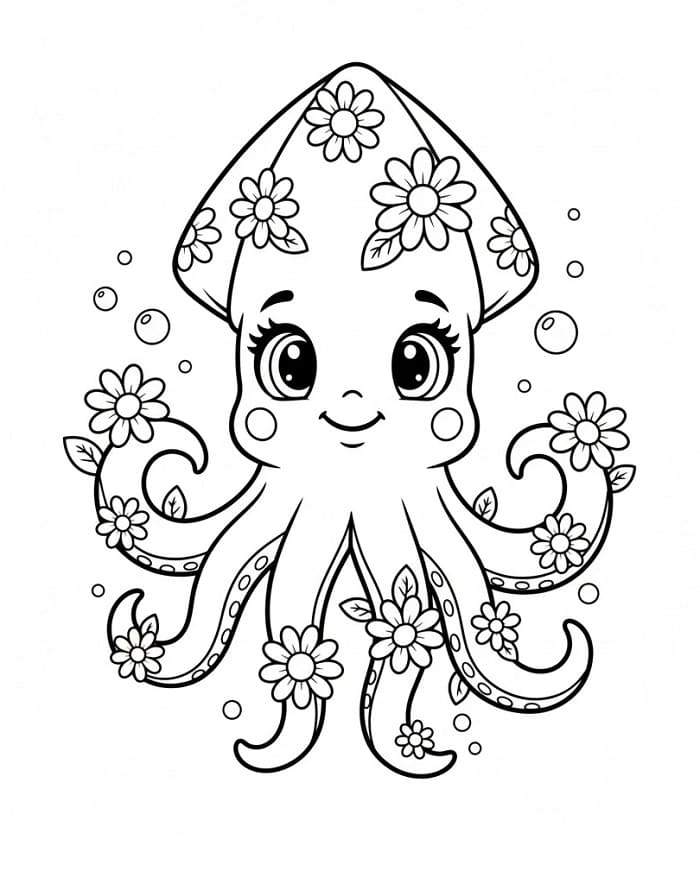 Çizgi Kalamar Boyama Sayfası