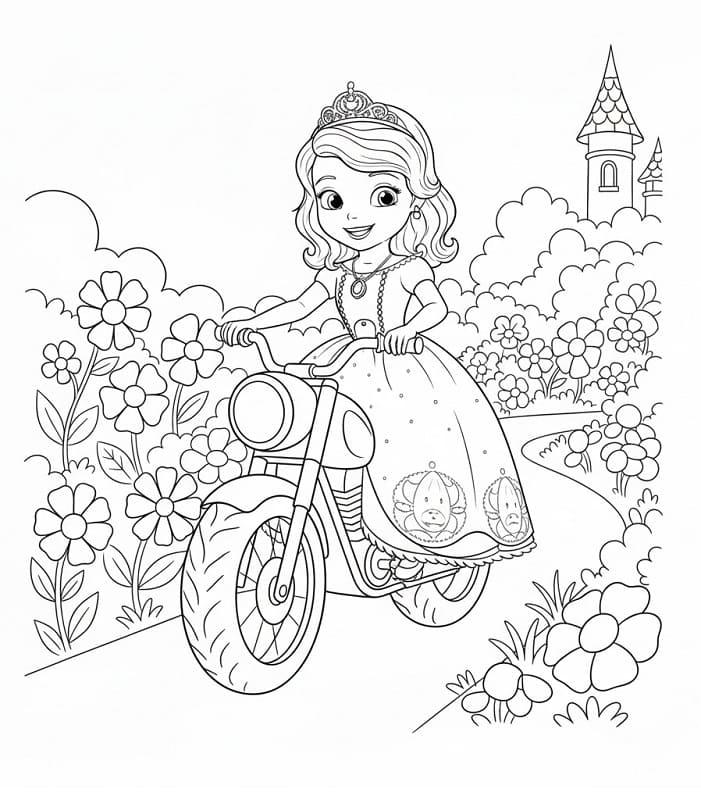 Çizgi Prenses Sofia Boyama Sayfası