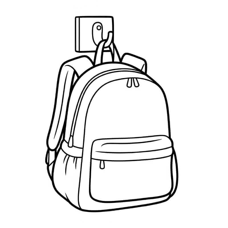 Çocuk Sırt çantası Yazdırılabilir Boyama Sayfası