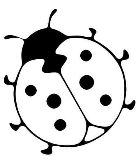 Çocuk Uğur Böceği Yazdırılabilir Boyama Sayfası