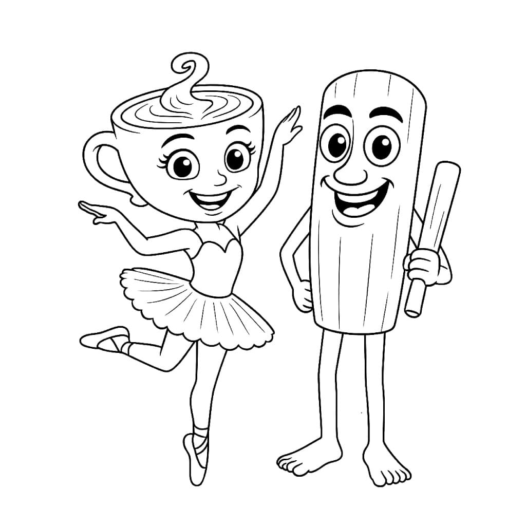 Çocuklar İçin Ballerina Cappuccina Boyama Sayfası