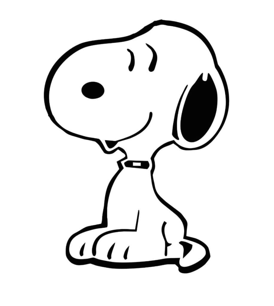 Çocuklar İçin Snoopy Boyama Sayfası