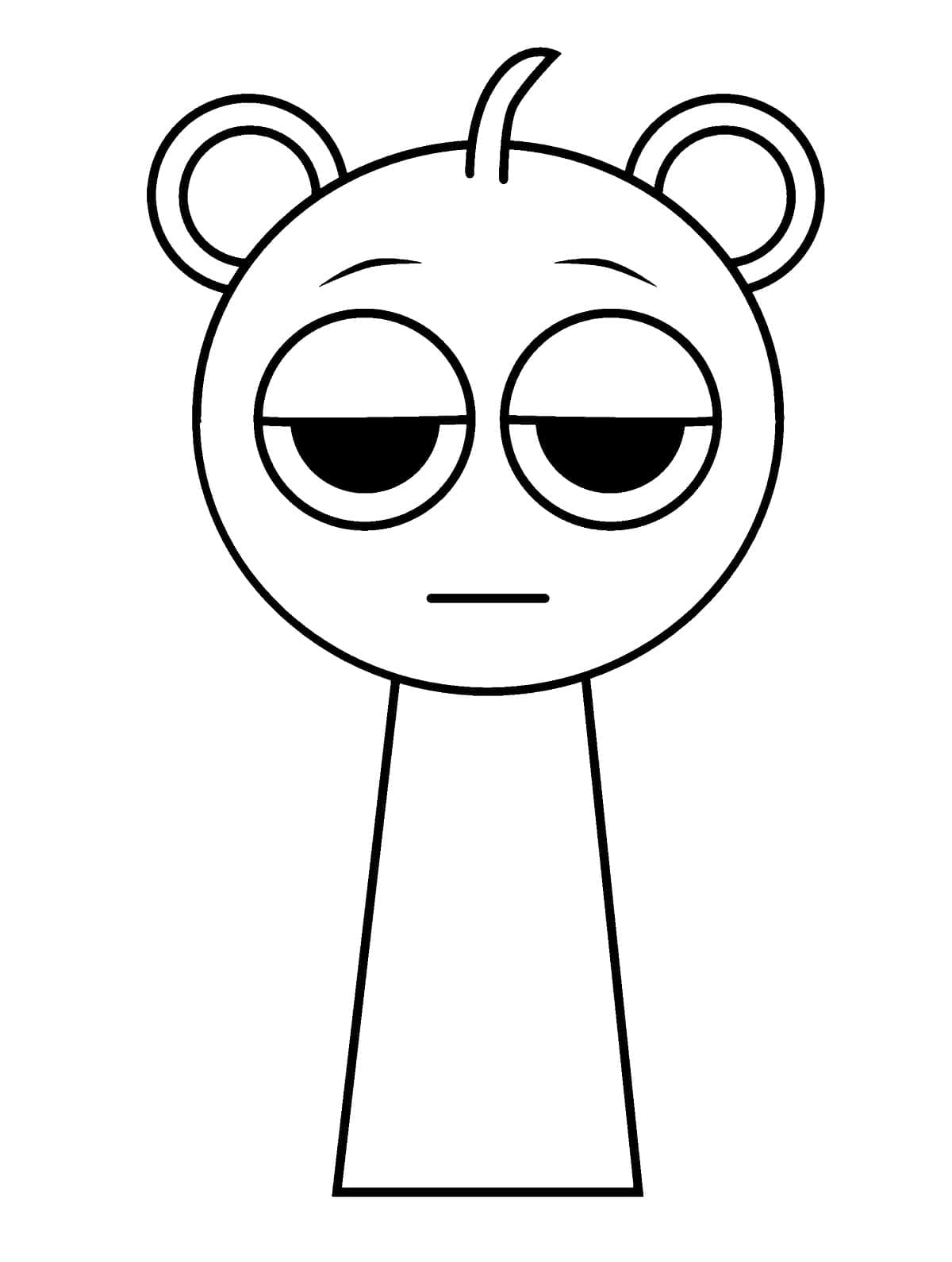 Çok Sevimli Sprunki Boyama Sayfası