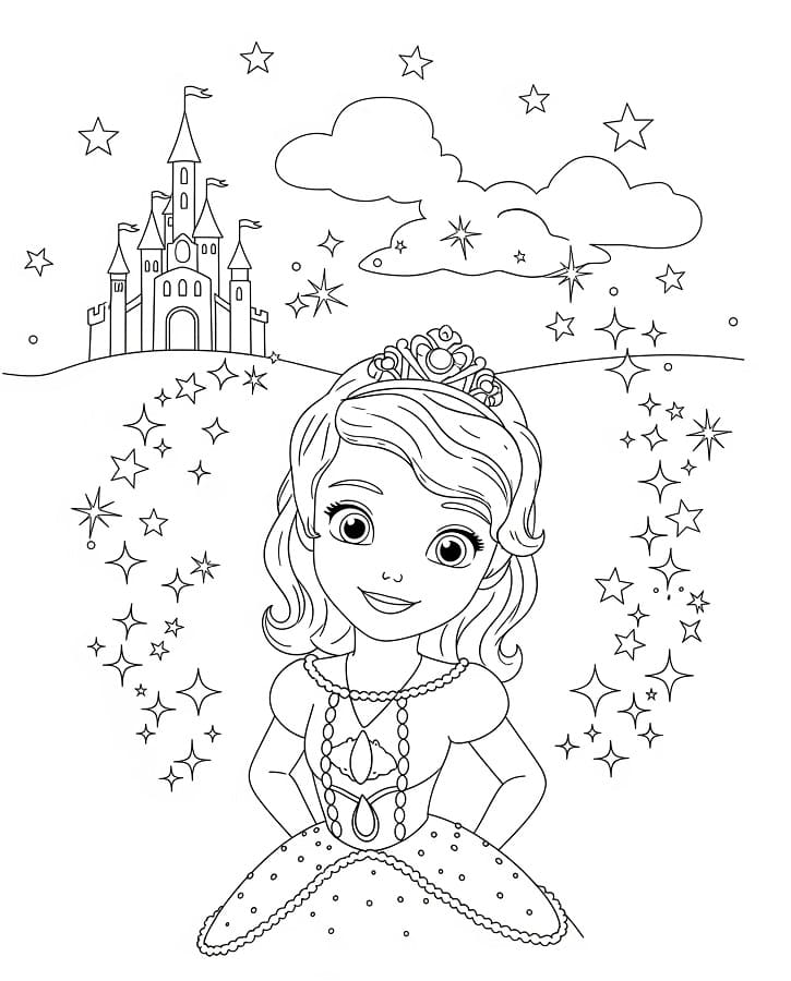 Çok Tatlı Prenses Sofia Boyama Sayfası