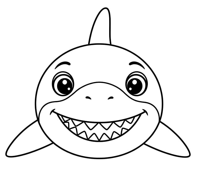 Denizdeki Köpekbalığı Boyama Sayfası