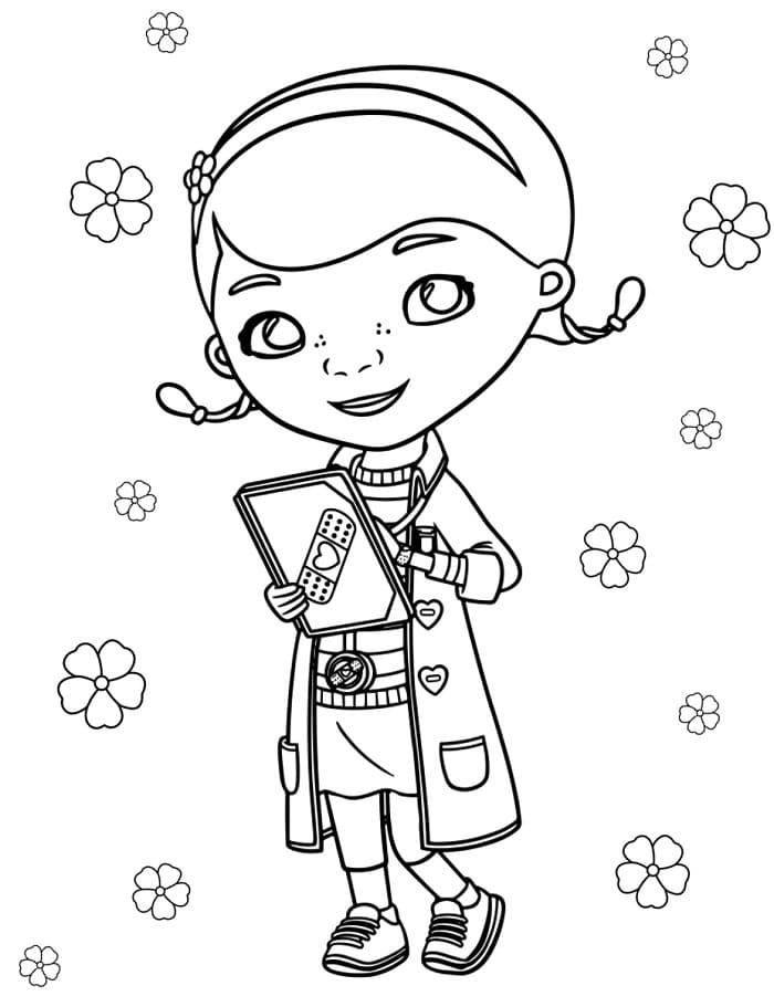 Doktor McStuffins Bedava Boyama Sayfası