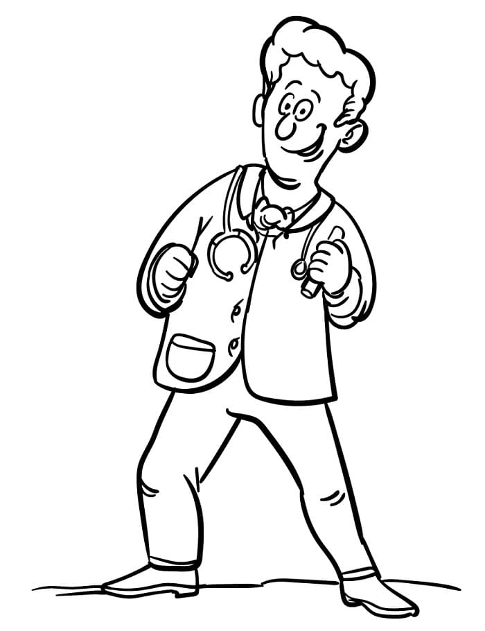 Doktor Renklendir Boyama Sayfası