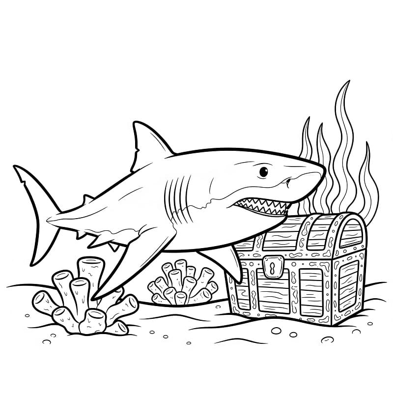 Dost Köpekbalığı Boyama Sayfası