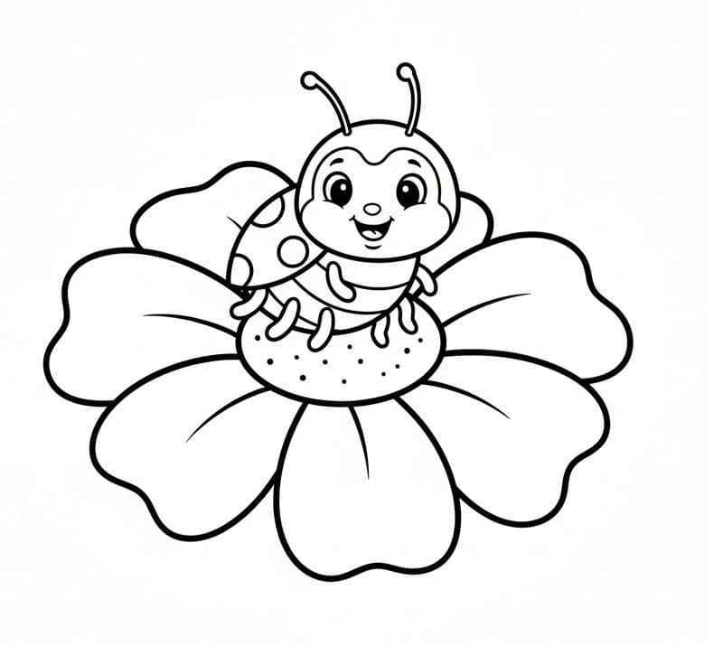 Dost Uğur Böceği Boyama Sayfası