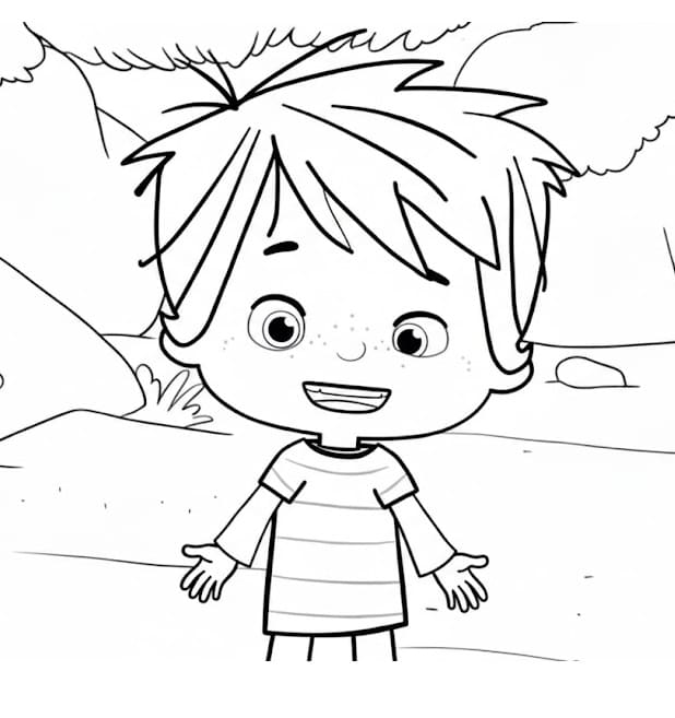 Ege ile Gaga Bedava Boyama Sayfası