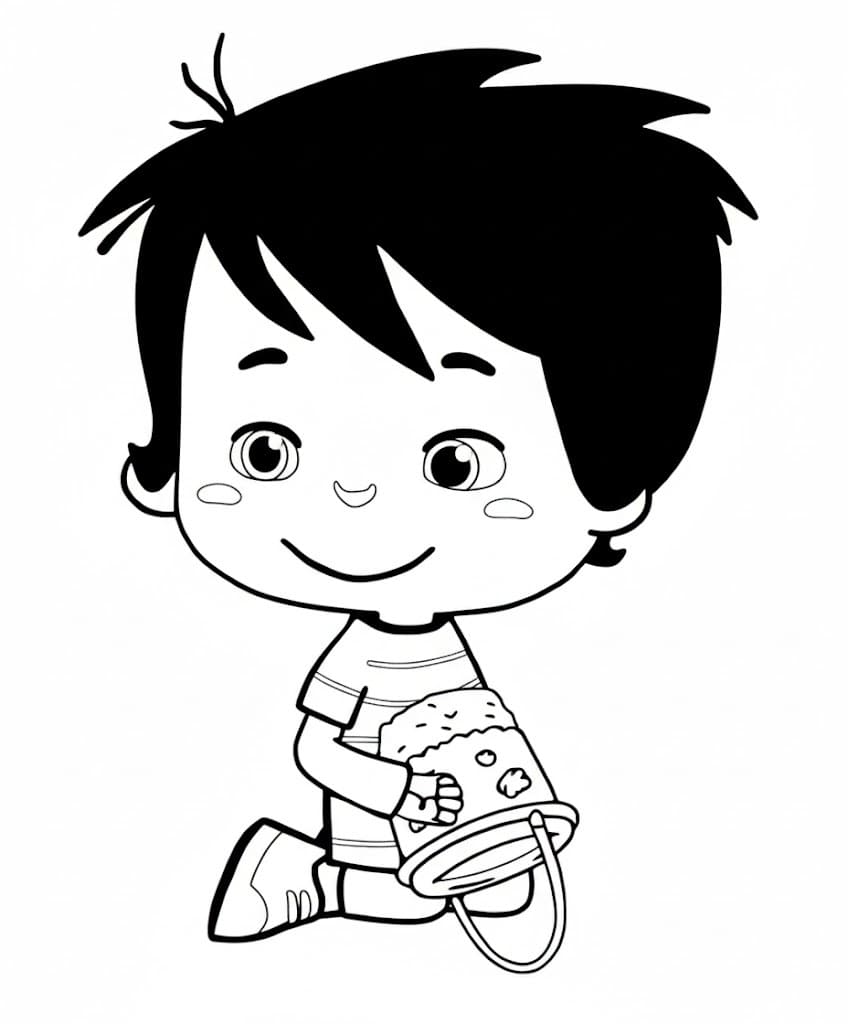 Ege ile Gaga Yazdırılabilir Resim Boyama Sayfası