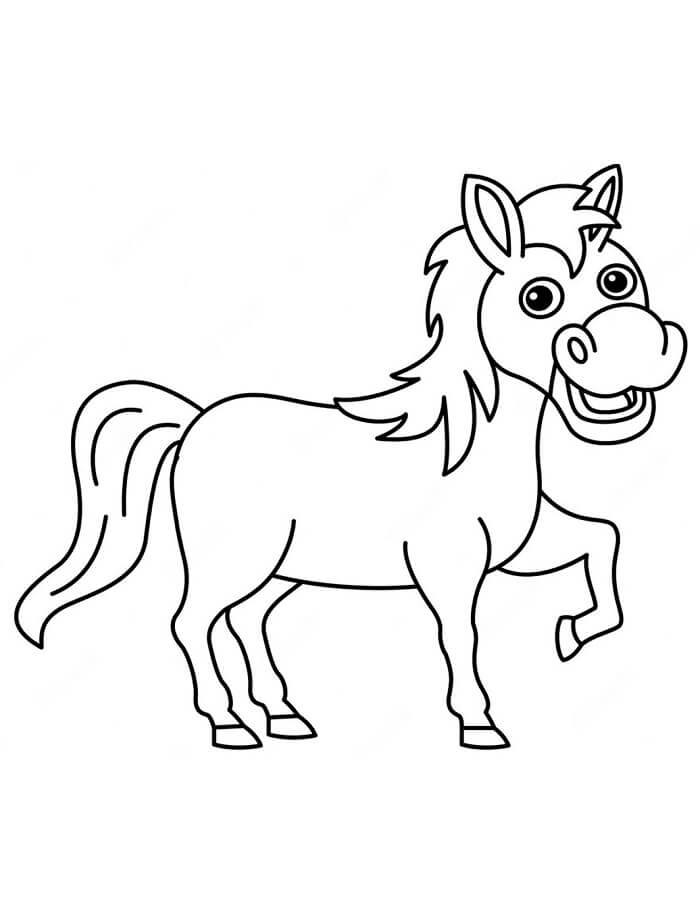 Eşek 4 Yaş Çocuklar İçin Boyama Sayfası