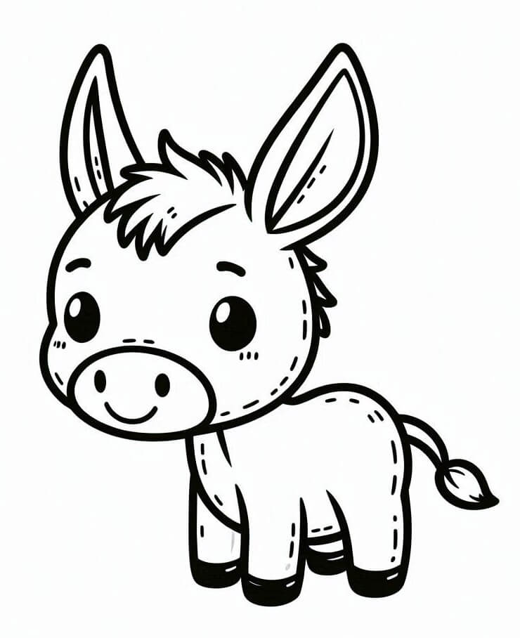 Eşek (5) Boyama Sayfası