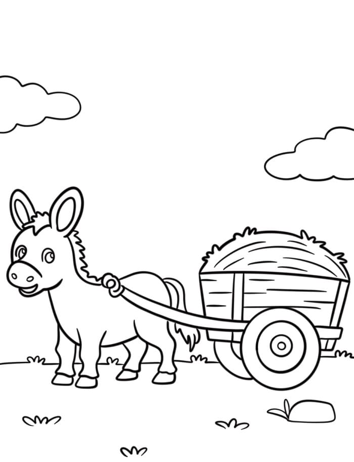 Eşek Yazdırılabilir Resim Boyama Sayfası