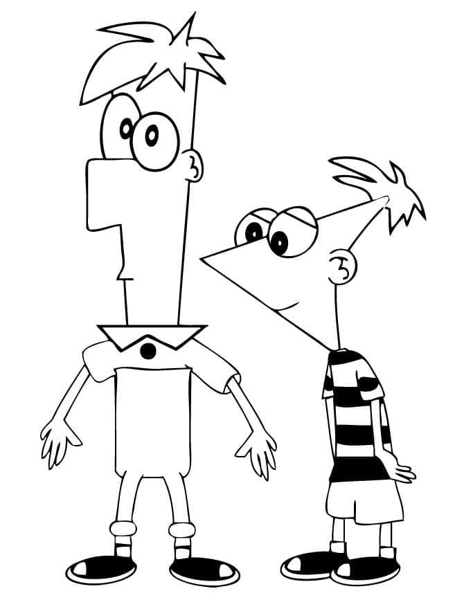 Ferb Phineas ile Boyama Sayfası