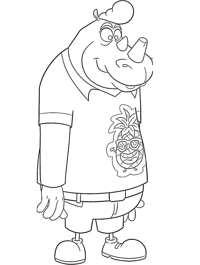 Gergin Gergedan Kehribar İle Boncuk Boyama Sayfası