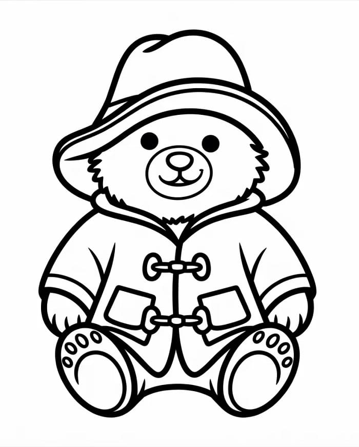 Gülen Paddington Boyama Sayfası